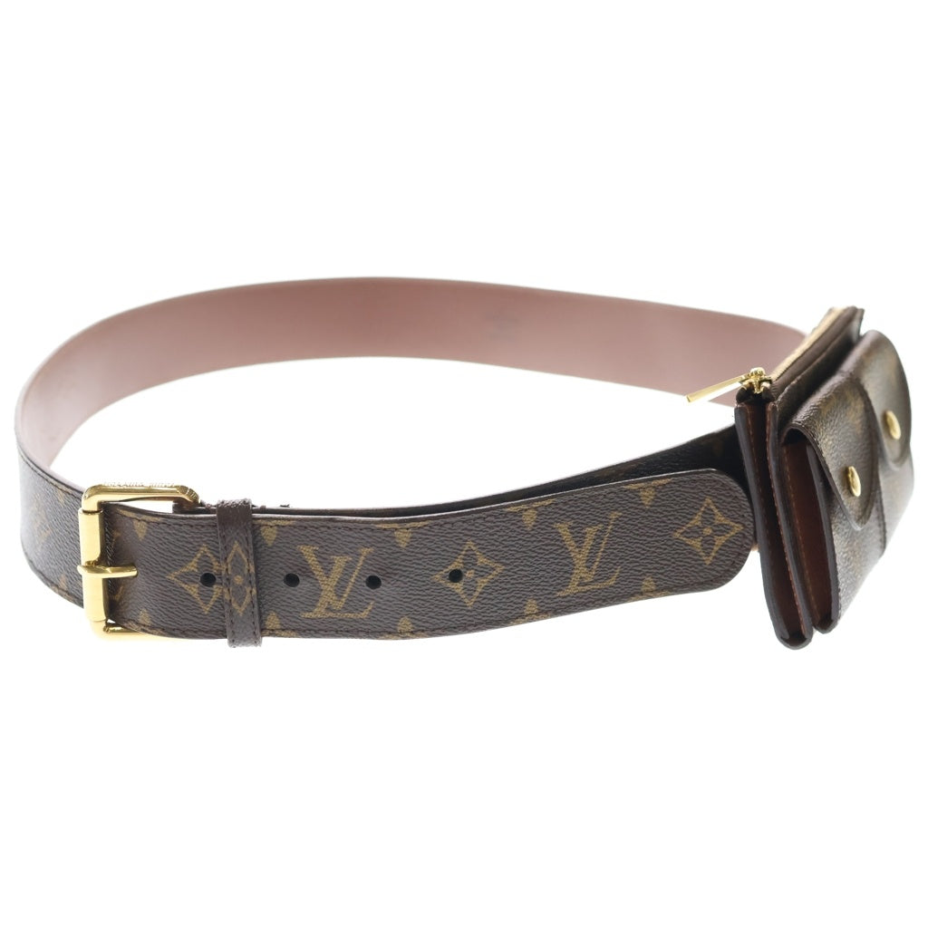 LOUIS VUITTON(ルイヴィトン) モノグラム サンチュール ポシェット デュオ ウエストバッグ M9836 ブラウン レディース