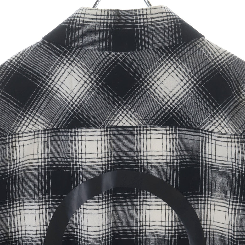 MONCLER(モンクレール) CAMICIA カミシア チェック 長袖シャツ フランネル ホワイト/ブラック コットン