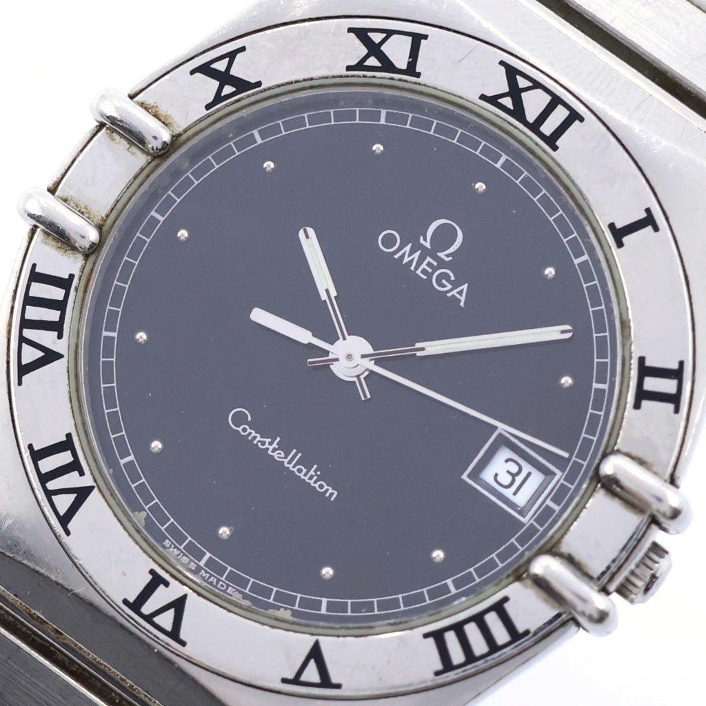 OMEGA(オメガ) コンステレーション 黒文字盤 SS/QZ クォーツ 腕時計 396.108