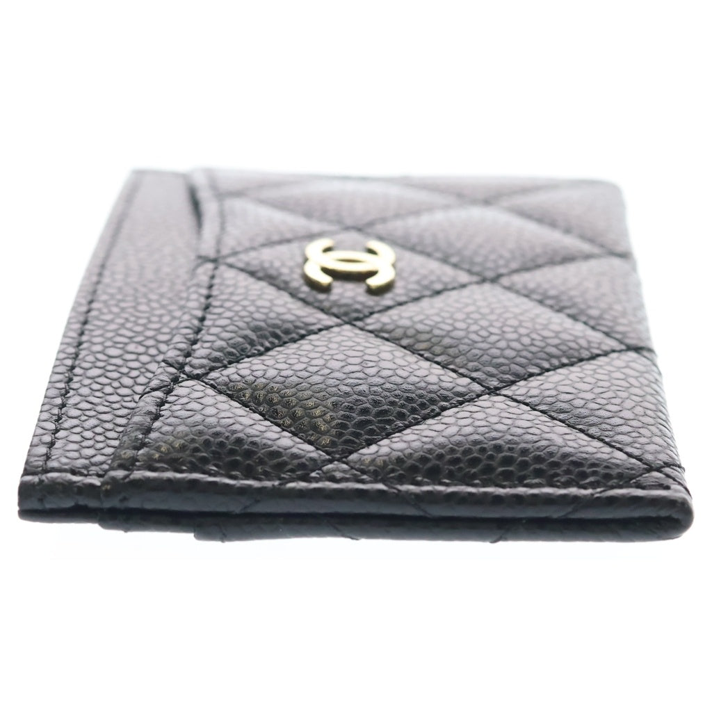 CHANEL(シャネル) マトラッセ クラシック ココマーク キャビアスキン カードケース カードホルダー パスケース 名刺入れ AP0213 ブラック レディース