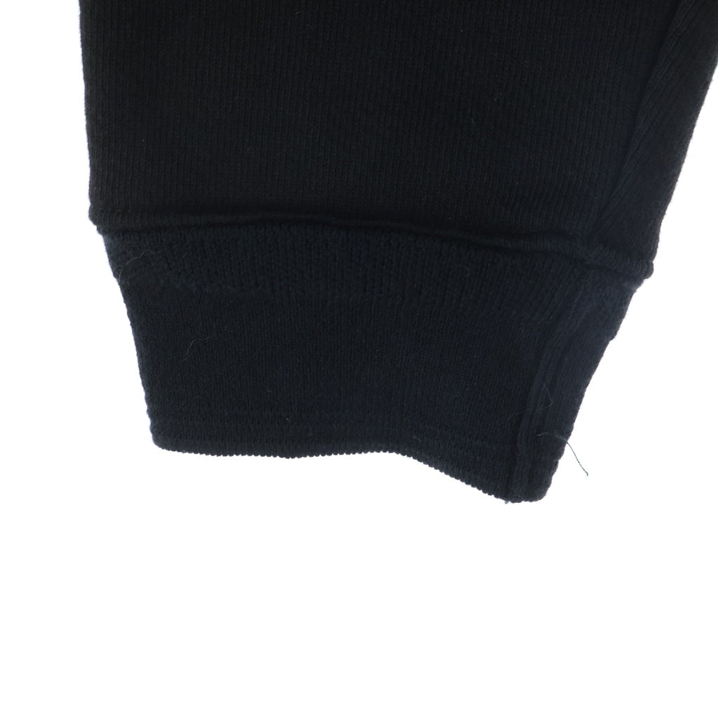 MM6 Maison Margiela(エムエムシックスメゾンマルジェラ) 10 20AW ハーフジップ ニット切り替えスウェット プルオーバー ブラック S30HB0240 レディース