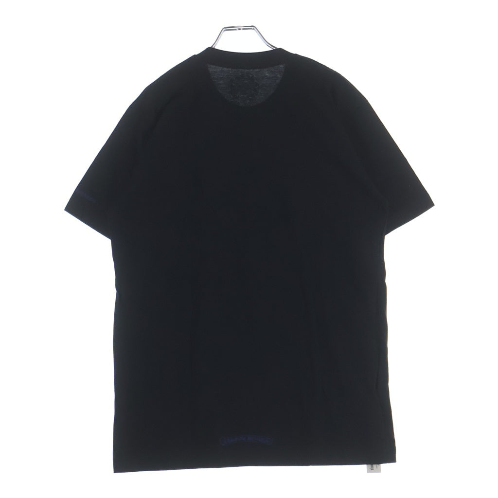 CHROME HEARTS(クロムハーツ) Neck Rogo S/S T-Shirt ネックロゴ 半袖Tシャツ カットソー コットン ブラック/ブルー
