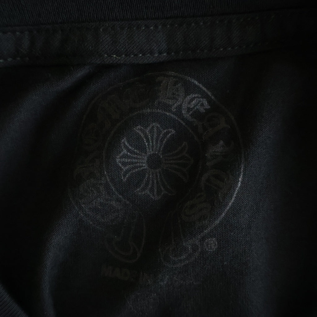 CHROME HEARTS(クロムハーツ) Neck Rogo S/S T-Shirt ネックロゴ 半袖Tシャツ カットソー コットン ブラック/ブルー