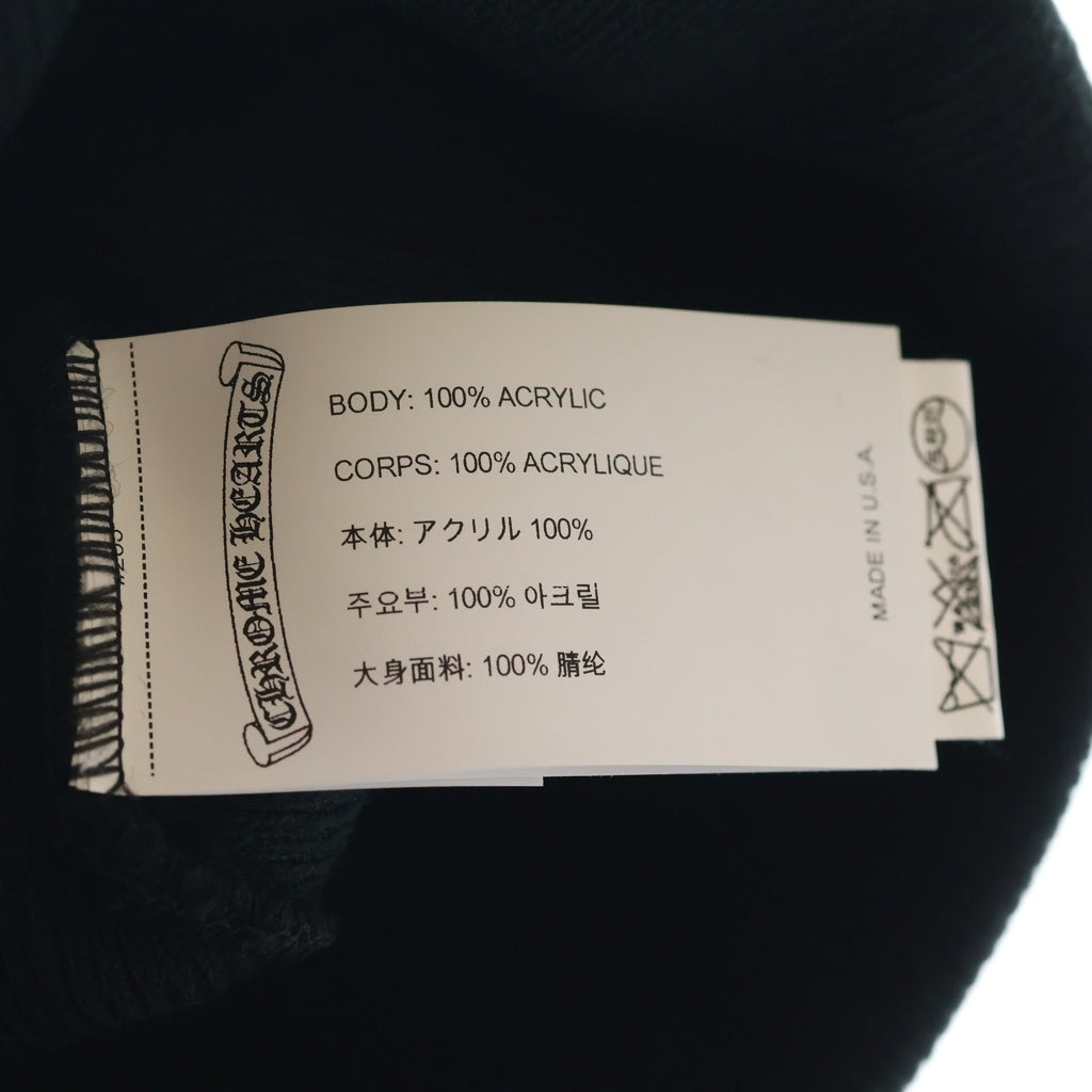 CHROME HEARTS(クロムハーツ) CH Rogo エンブロイダリー ビーニー ニット帽 ブラック