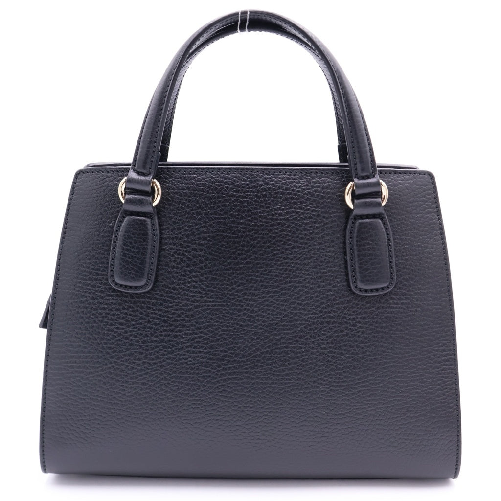 GUCCI(グッチ) ソーホー 2WAYバッグ ハンドバッグ ショルダーバッグ ブラック レザー 607722 ゴールド金具 レディース