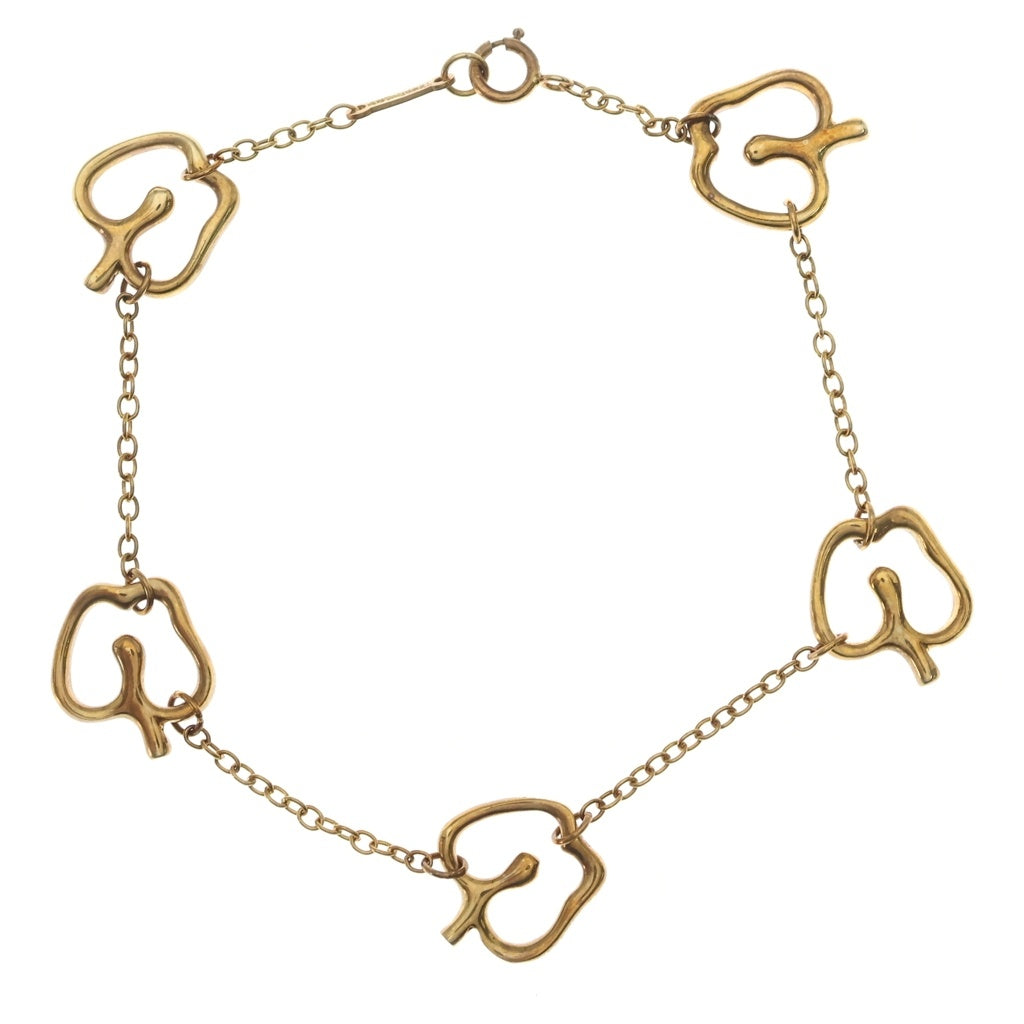 TIFFANY & Co.(ティファニー) アップルモチーフ Au750 K18YG ブレスレット イエローゴールド レディース