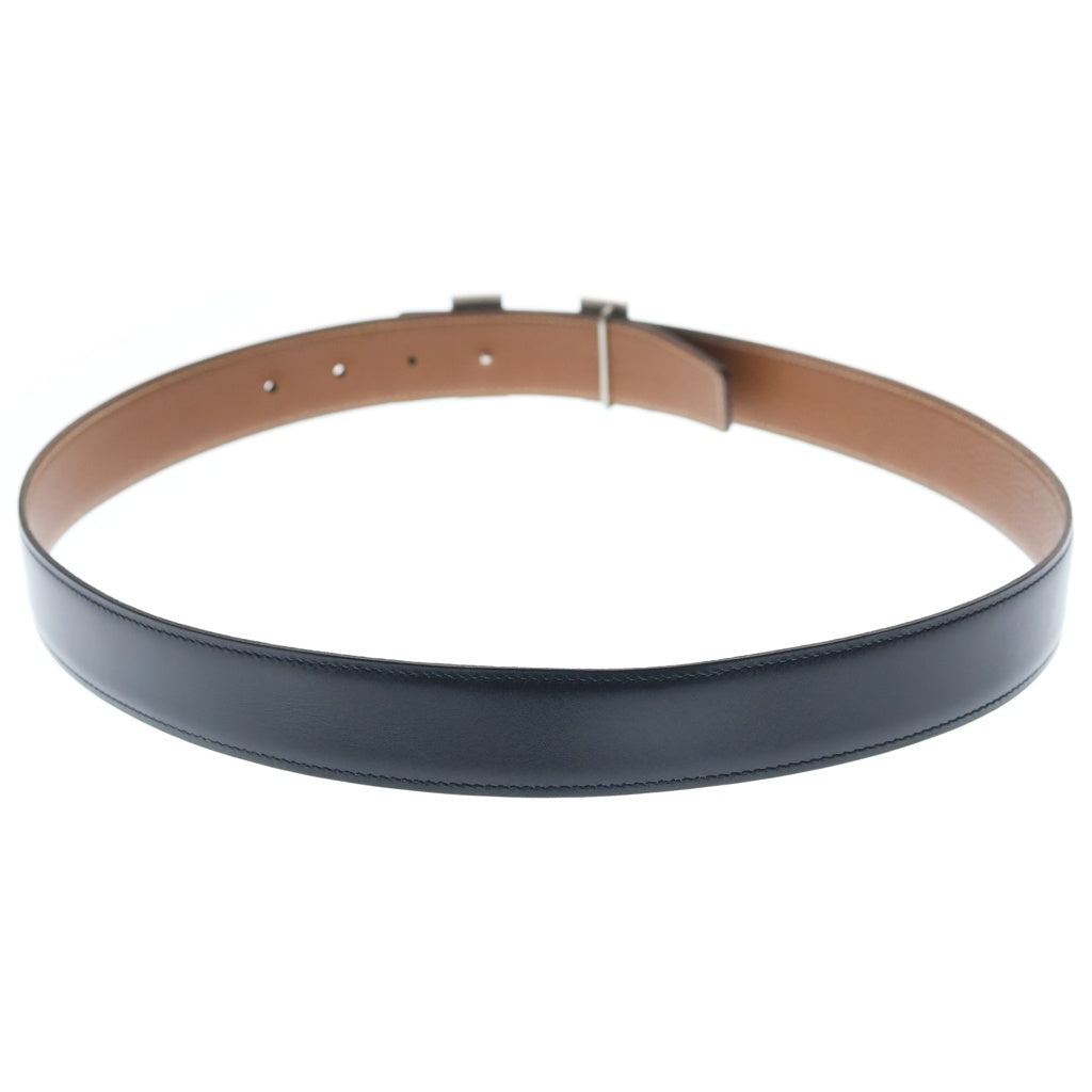 HERMES(エルメス) コンスタンス リバーシブルレザーベルト ブラック×ブラウン シルバー金具
