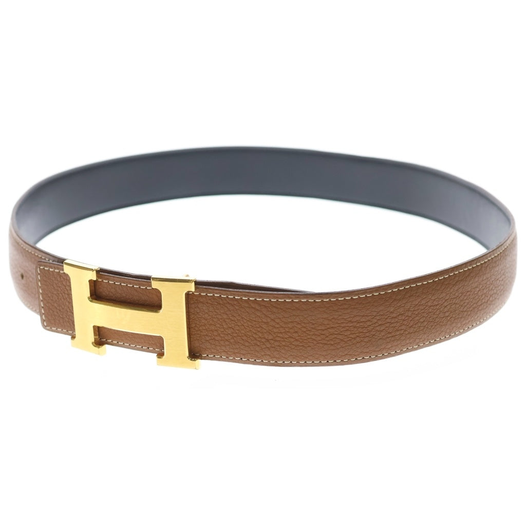 HERMES(エルメス) コンスタンス リバーシブルレザーベルト ブラック×ブラウン ゴールド金具