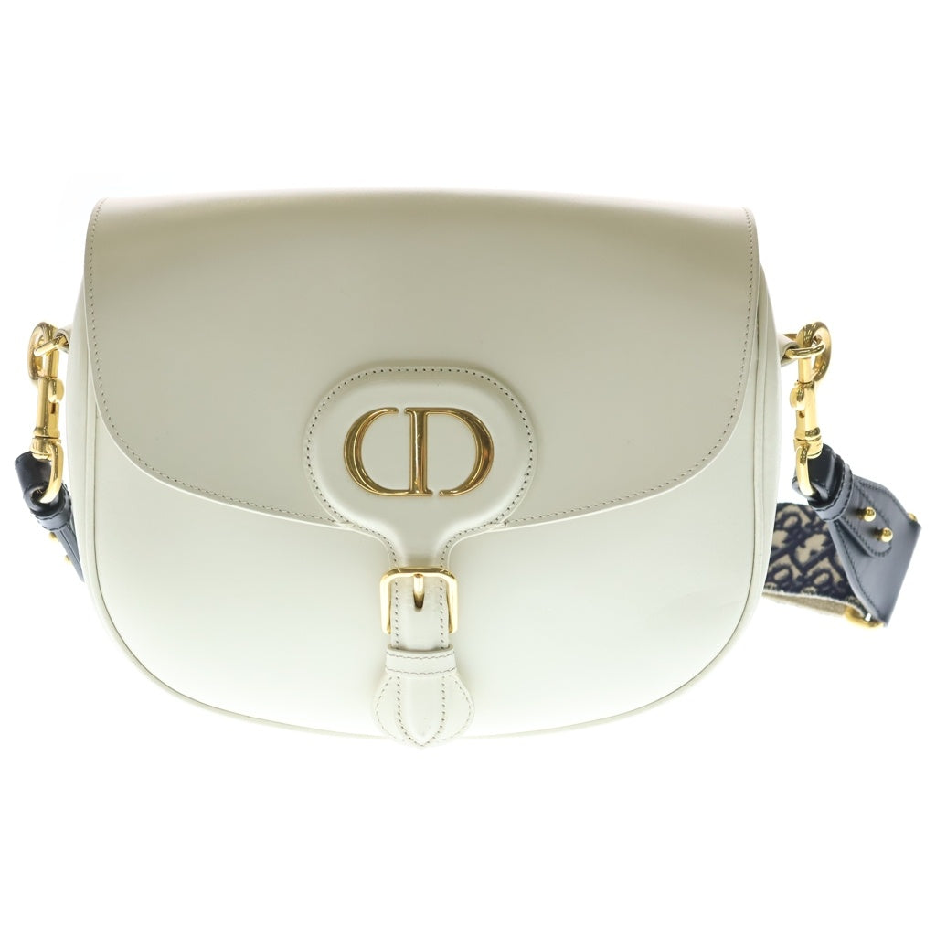 DIOR(ディオール) ボビー ラージ ショルダーバッグ CDロゴ レザー ゴールド金具 ホワイト M9320UMOB レディース