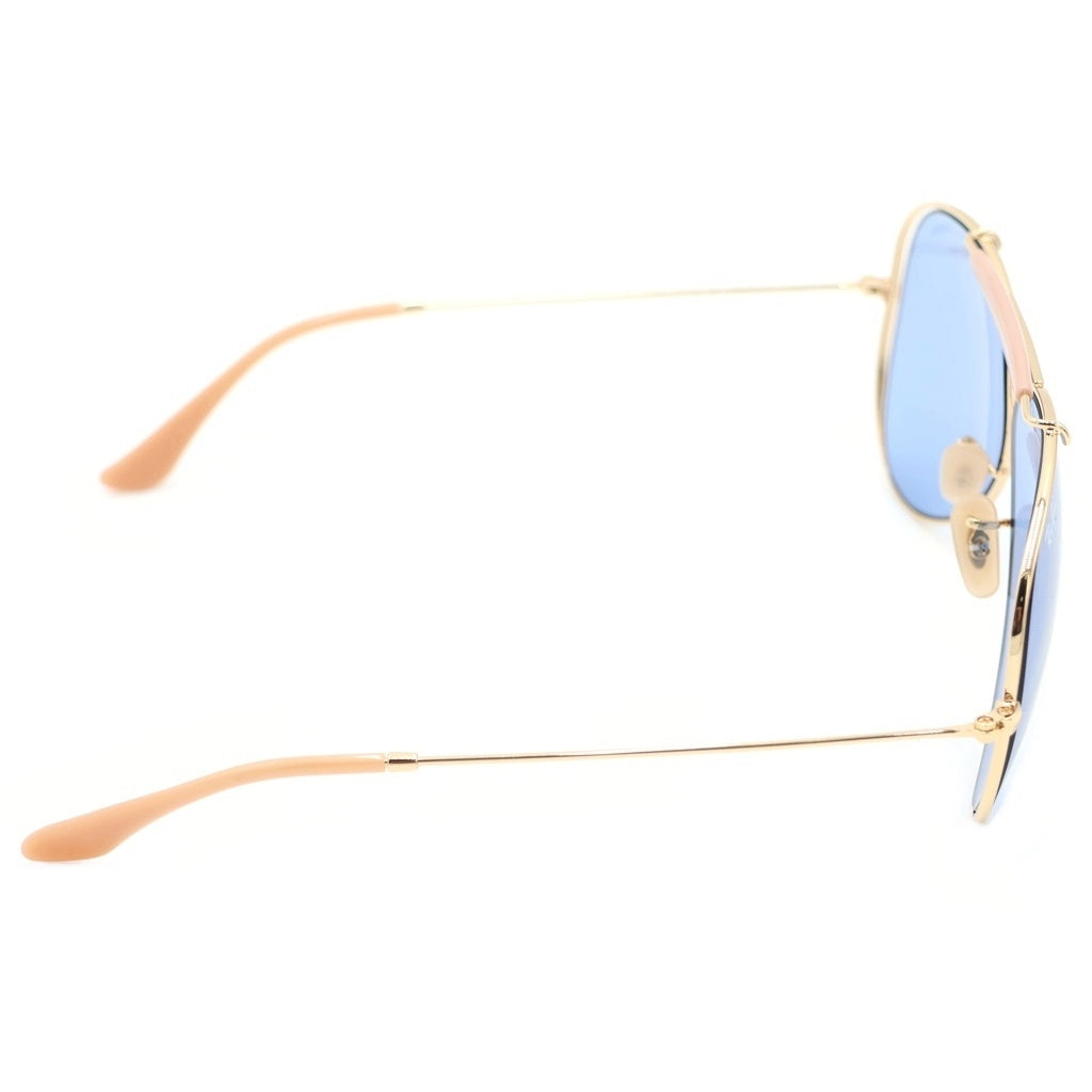 Ray Ban(レイバン) ×DOLCE&GABBANA THE SHOOTER ドルチェアンドガッバーナ サングラス アイウェア メガネ 眼鏡 カラーレンズ メタル ゴールド/ライトブルー RB3138M レディース