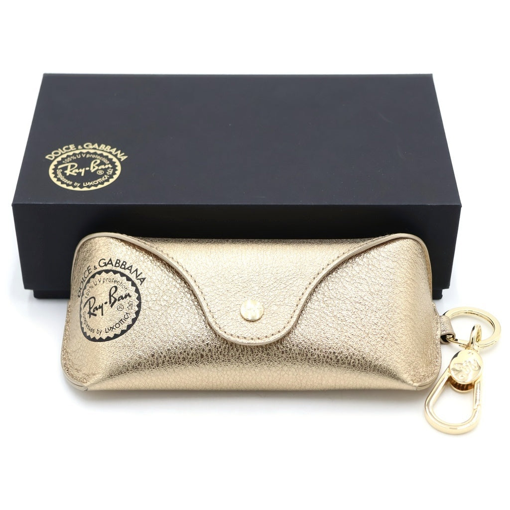 Ray Ban(レイバン) ×DOLCE&GABBANA THE SHOOTER ドルチェアンドガッバーナ サングラス アイウェア メガネ 眼鏡 カラーレンズ メタル ゴールド/ライトブルー RB3138M レディース