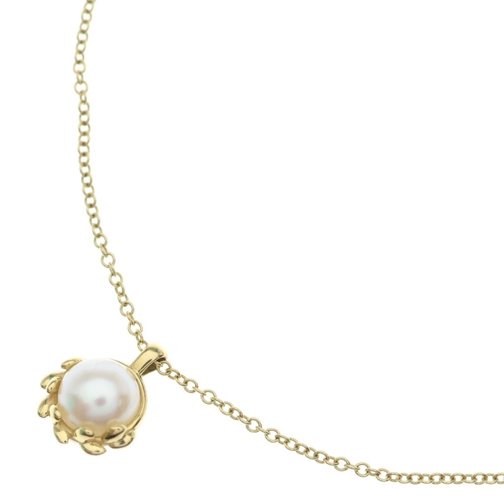 TIFFANY & Co.(ティファニー) パロマピカソ オリーブリーフペンダントネックレス ペンダント チェーン イエローゴールド×ホワイト K18YG 67544285 レディース