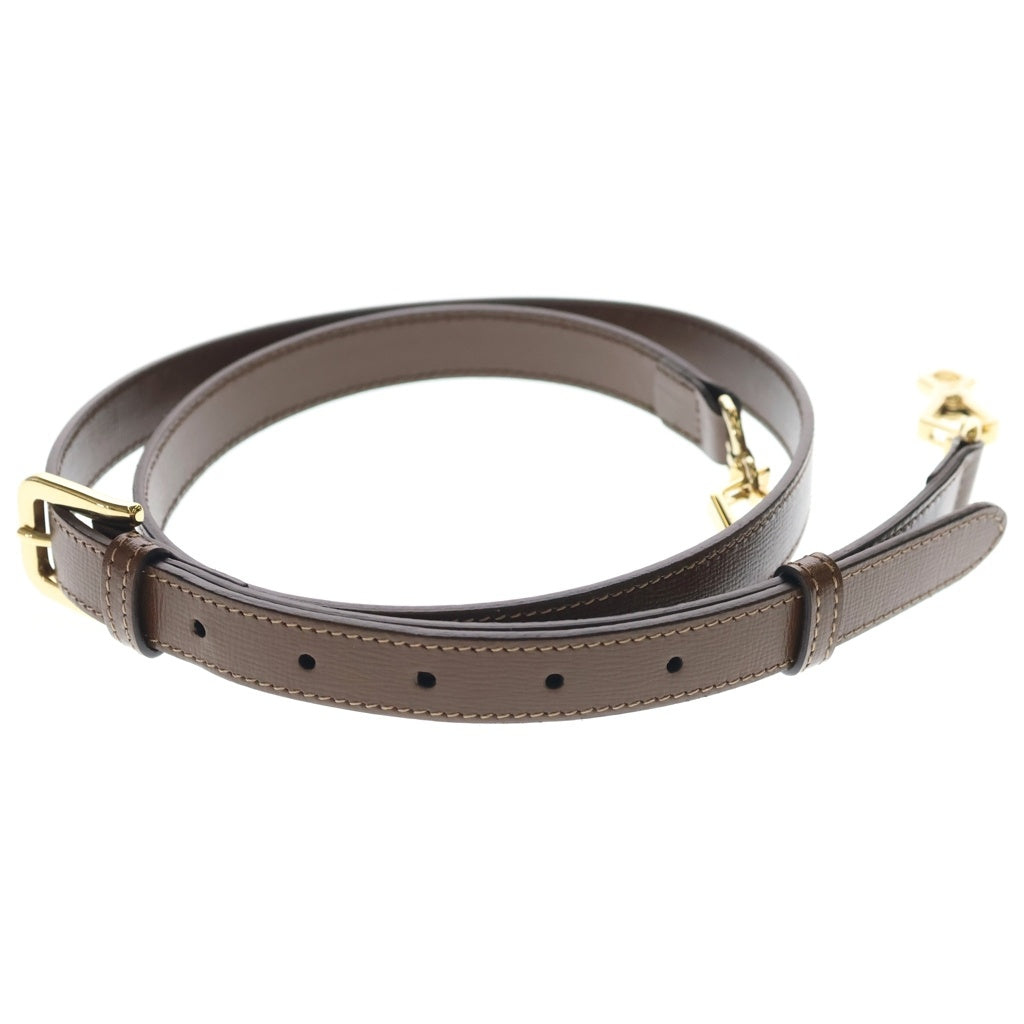 GUCCI(グッチ) ホースビット ショルダーバッグ ミニバッグ ベージュ×ブラウン PVC×レザー 658574 ゴールド金具 レディース
