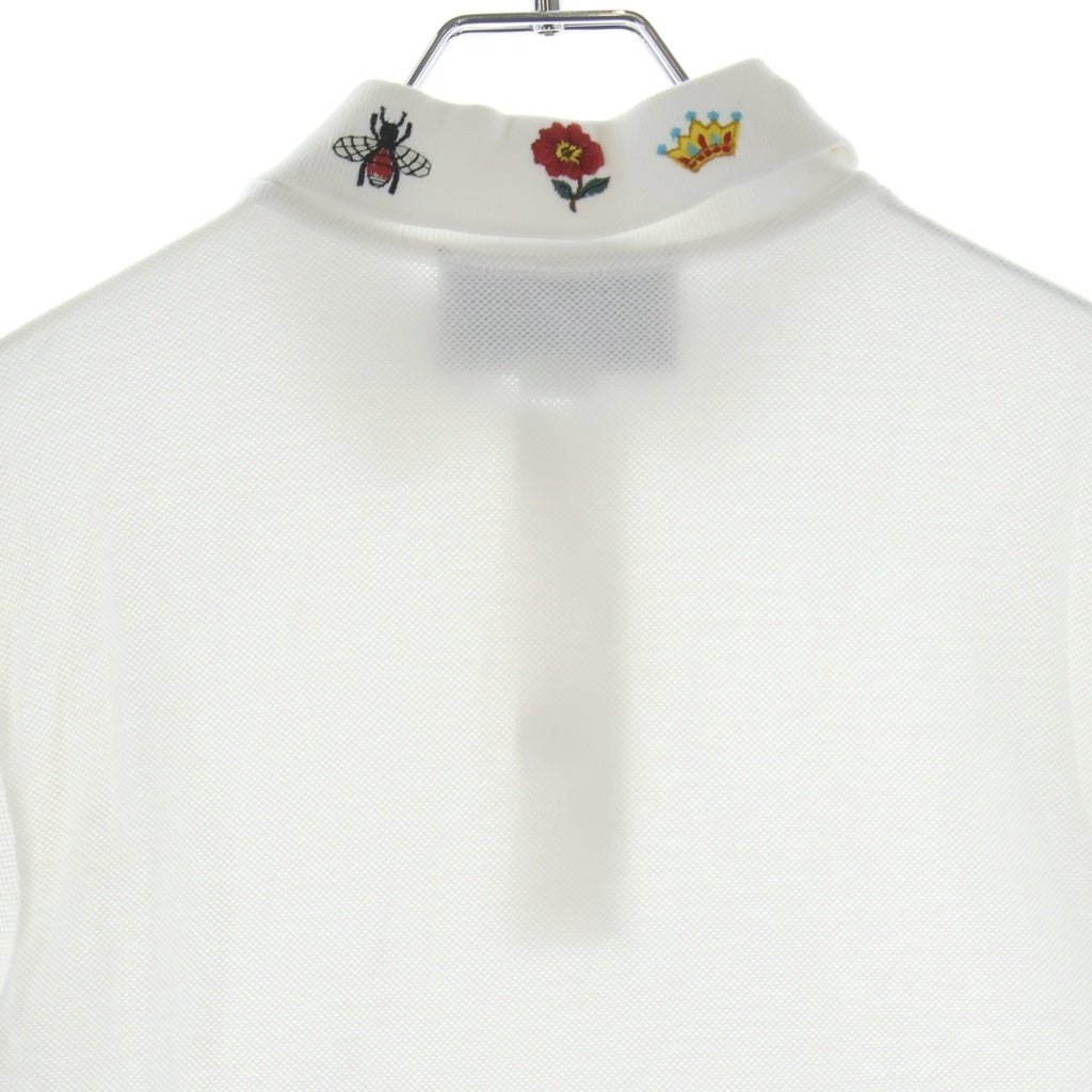 GUCCI(グッチ) 刺繍ポロシャツ ホワイト コットン #XS 523059 レディース