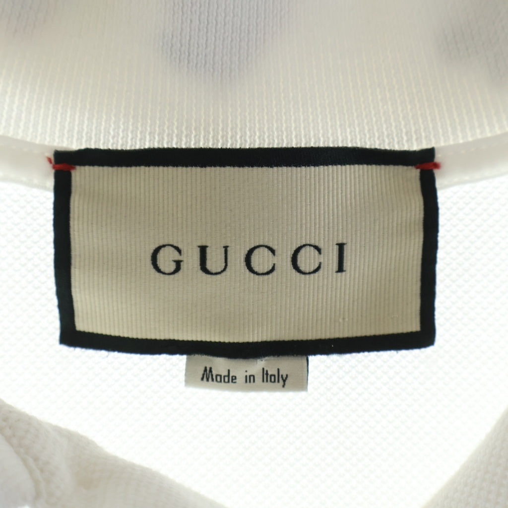 GUCCI(グッチ) 刺繍ポロシャツ ホワイト コットン #XS 523059 レディース