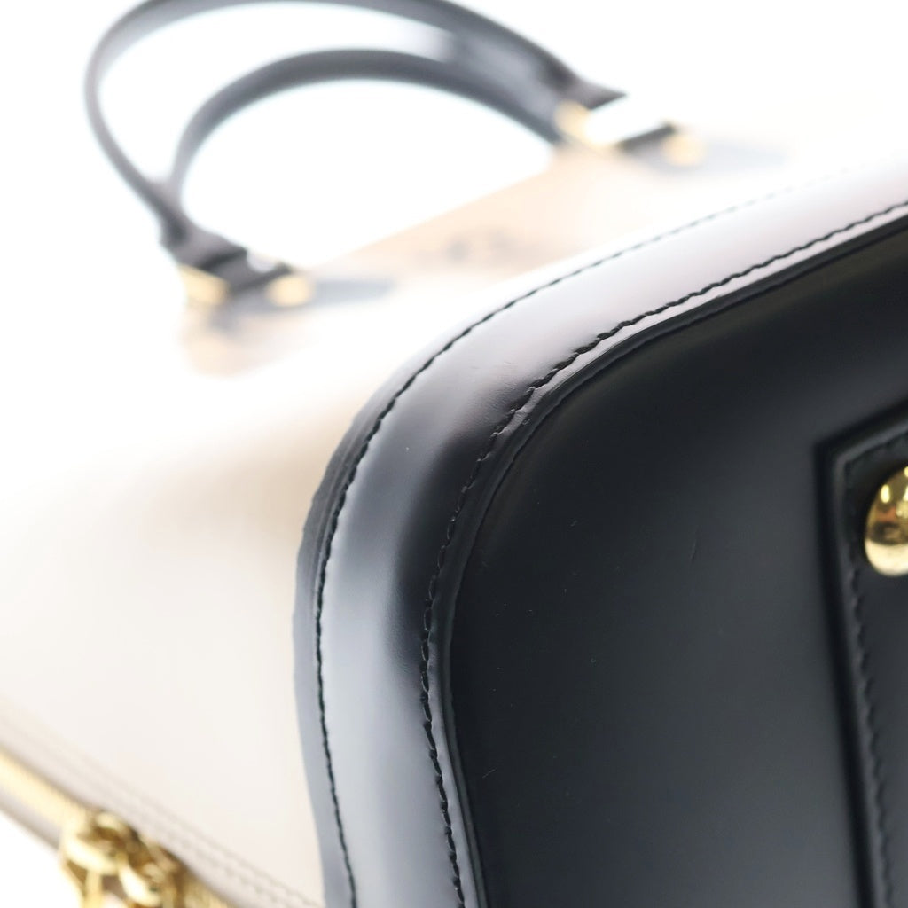 LOUIS VUITTON(ルイヴィトン) アルマGM トロンプイユ ハンドバッグ ライトピンク×ブラック レザー M23598 ゴールド金具 レディース
