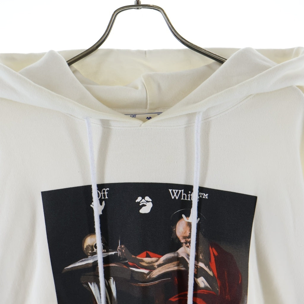 OFF-WHITE(オフホワイト) プリントプルーオーバーフーディー パーカー ホワイト #XL
