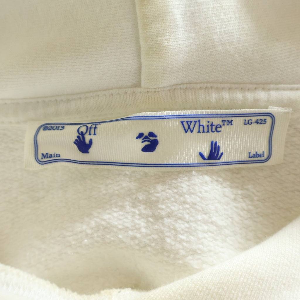 OFF-WHITE(オフホワイト) プリントプルーオーバーフーディー パーカー ホワイト #XL