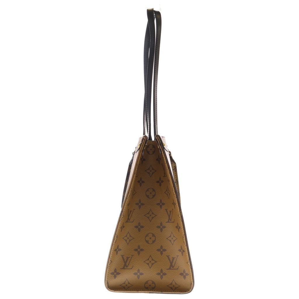 LOUIS VUITTON(ルイヴィトン) モノグラムジャイアント リバース オンザゴーMM ハンド ショルダーバッグ PVC レザー ブラウン M45321 RFID レディース