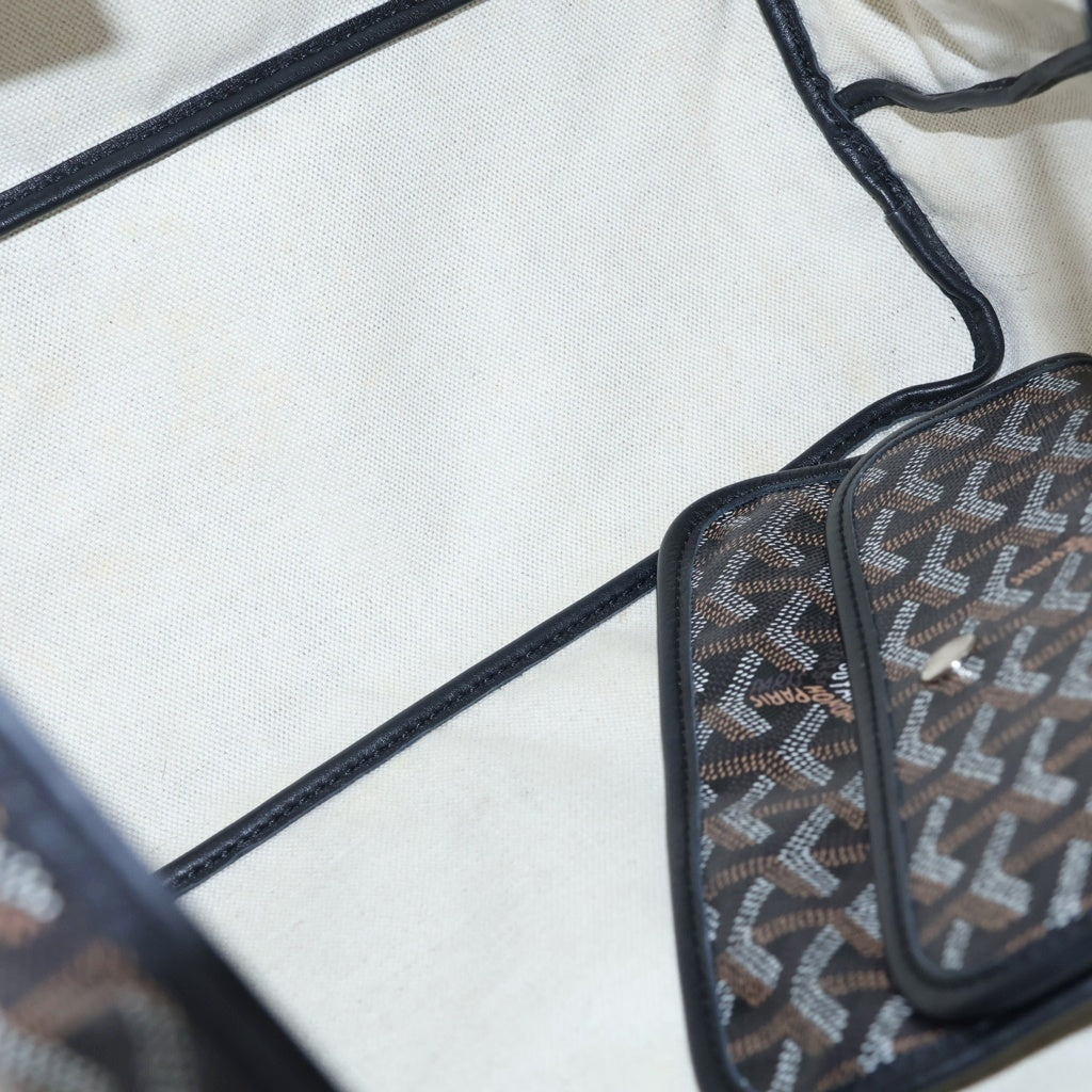 GOYARD(ゴヤール) サンルイPM トートバッグ ハンドバッグ ブラック レザー レディース