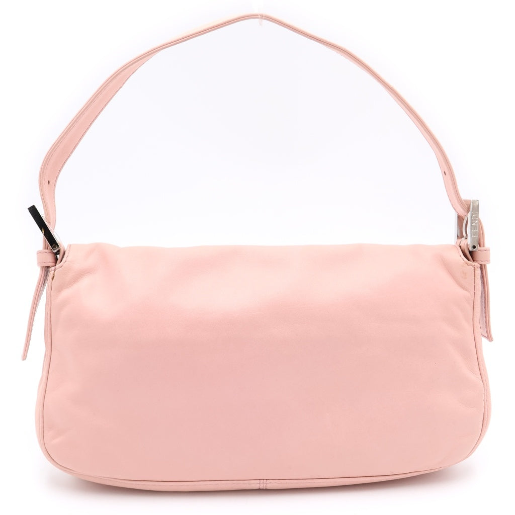 FENDI(フェンディ) マンマバケット ハンドバッグ ワンショルダーバッグ ピンク ナッパレザー シルバー金具 レディース