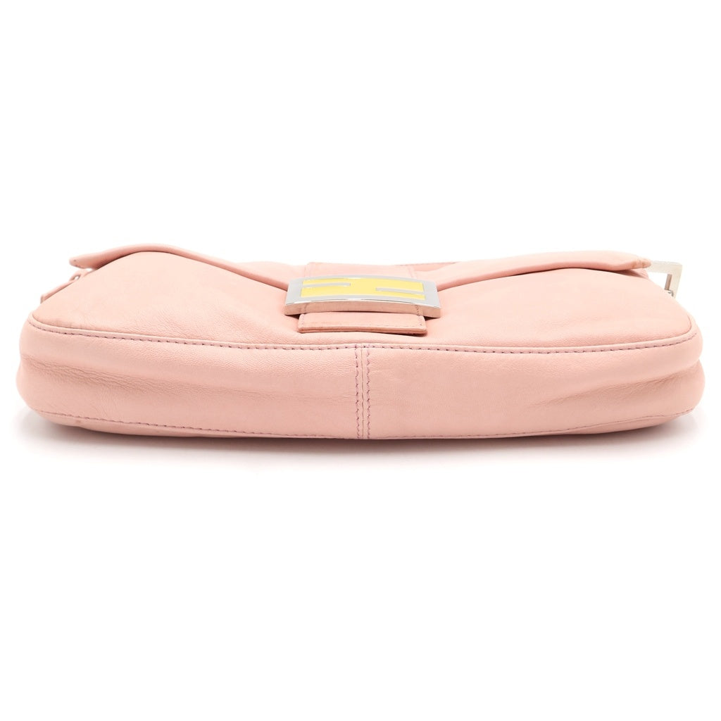 FENDI(フェンディ) マンマバケット ハンドバッグ ワンショルダーバッグ ピンク ナッパレザー シルバー金具 レディース