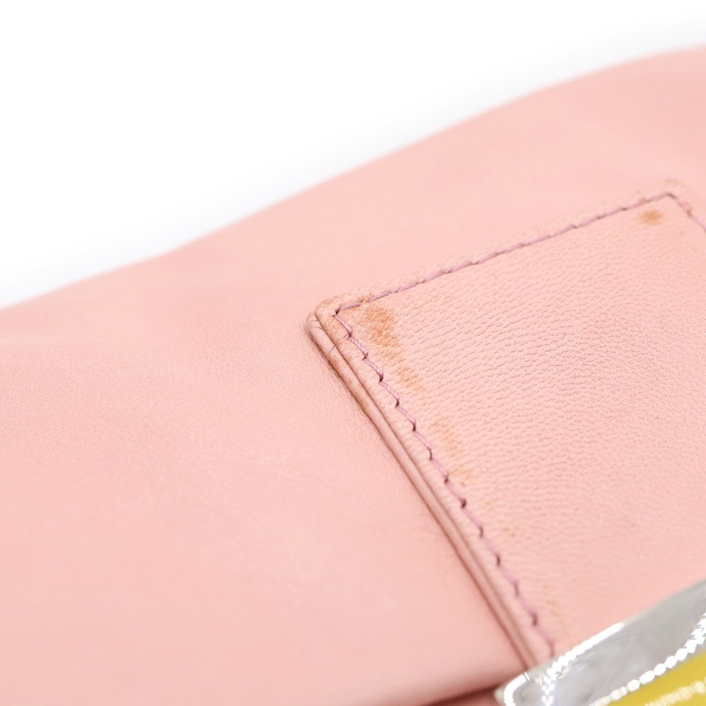 FENDI(フェンディ) マンマバケット ハンドバッグ ワンショルダーバッグ ピンク ナッパレザー シルバー金具 レディース