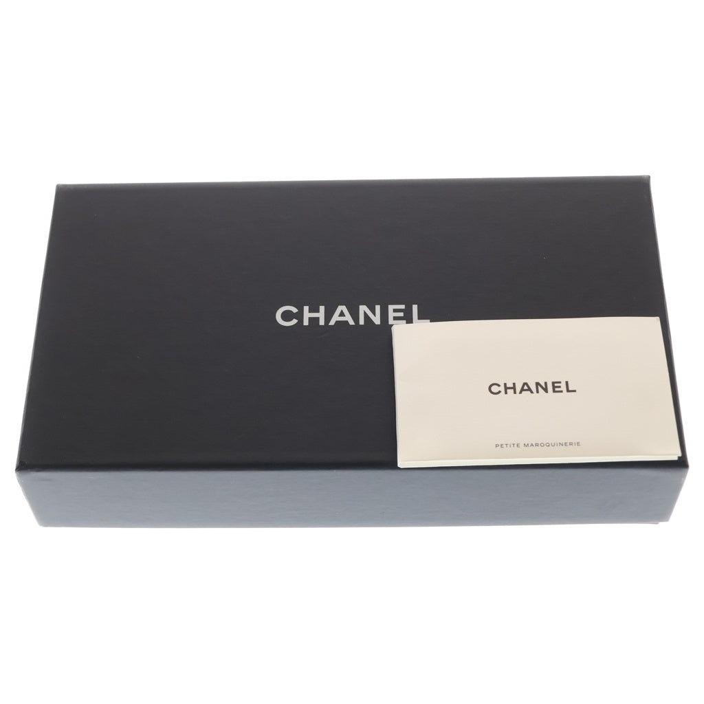 CHANEL(シャネル) ココマーク ラウンドファスナー長財布 ブラック レザー レディース