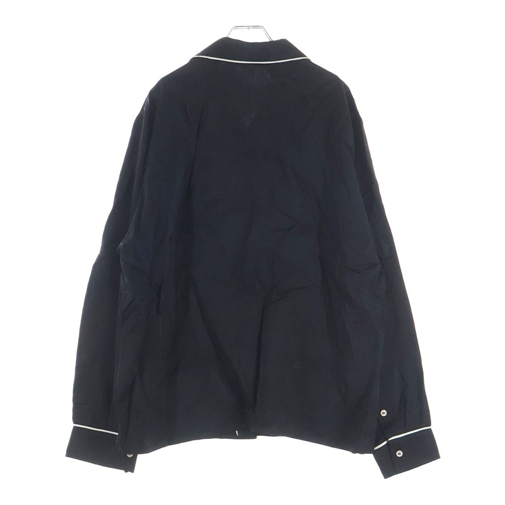 AMIRI(アミリ) Jacquard Pajama Shirt ジャカード パジャマシャツ 長袖シャツ フローラル レーヨン ブラック AMTOSH1058