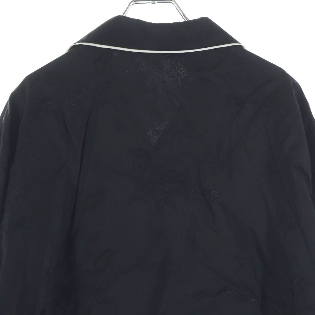 AMIRI(アミリ) Jacquard Pajama Shirt ジャカード パジャマシャツ 長袖シャツ フローラル レーヨン ブラック AMTOSH1058