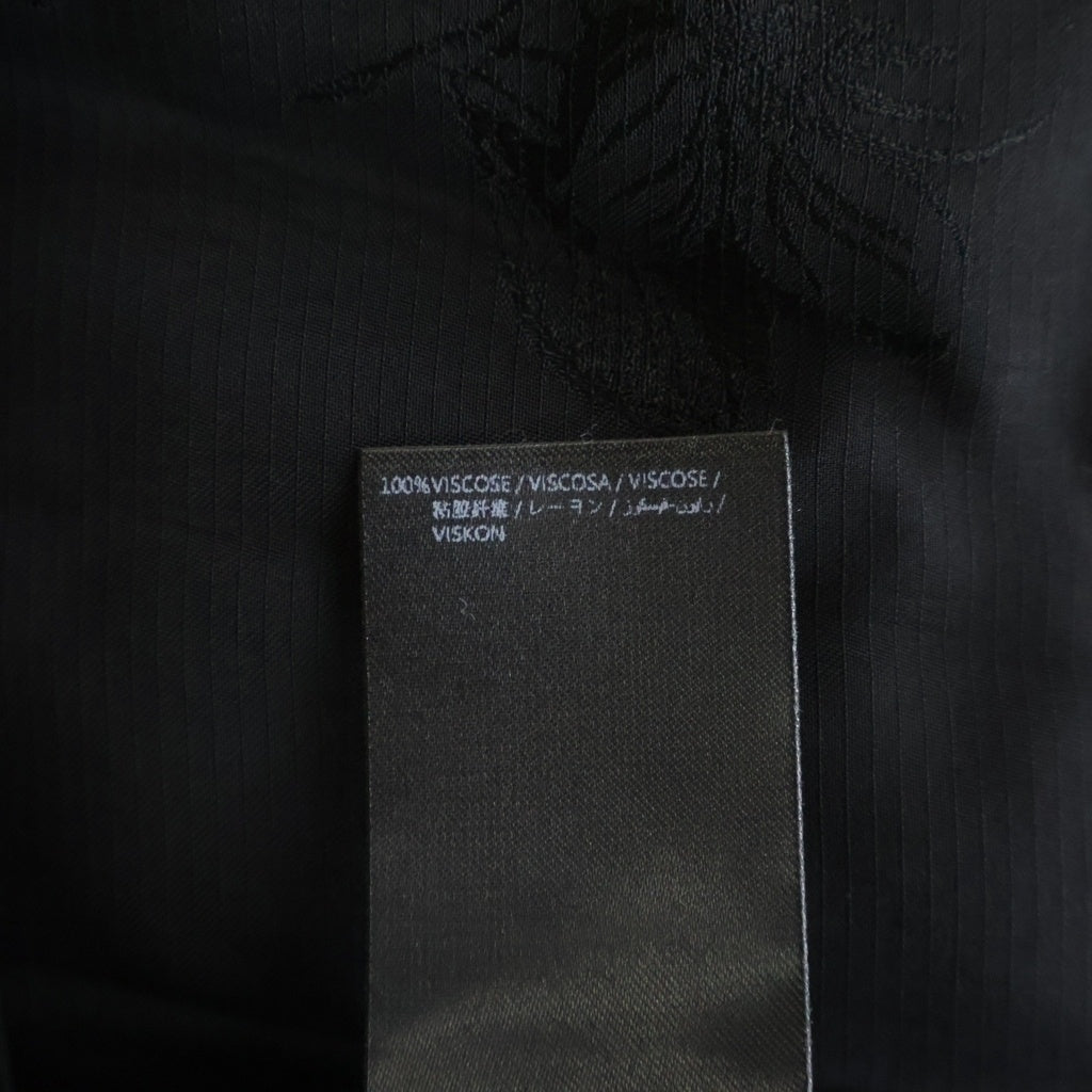 AMIRI(アミリ) Jacquard Pajama Shirt ジャカード パジャマシャツ 長袖シャツ フローラル レーヨン ブラック AMTOSH1058