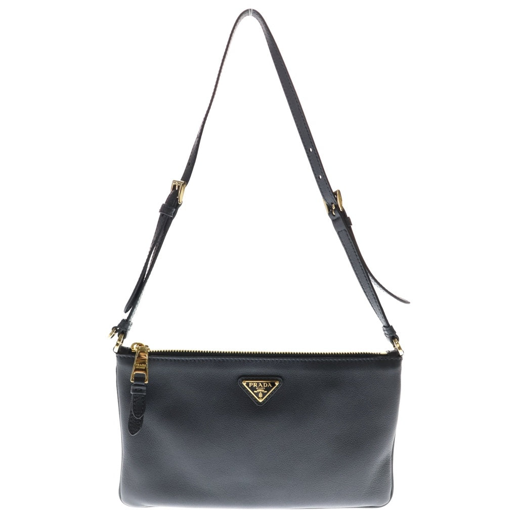 PRADA(プラダ) ショルダーバッグ ミニバッグ ブラック レザー 1BC238 ゴールド金具 レディース