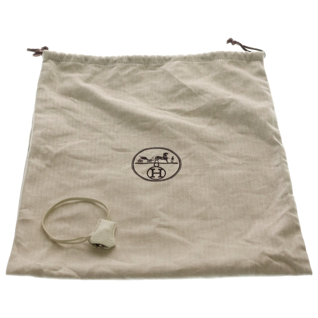 HERMES(エルメス) サックアデペッシュ27 ビジネスバック シルバー金具 トゴ レザー ホワイト □J刻印 レディース