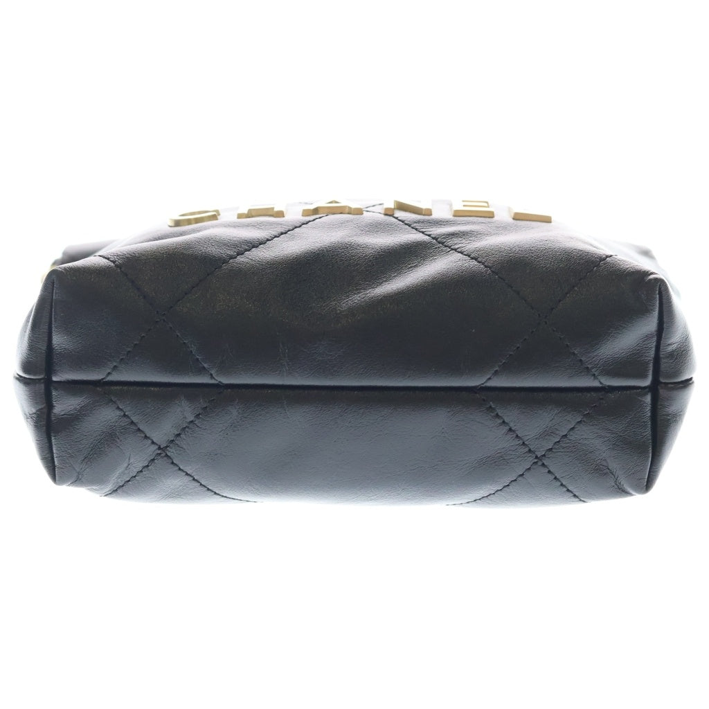 CHANEL(シャネル) シャネル22 ミニ ショルダーバッグ チェーンバッグ ブラック カーフレザー AS3980 ゴールド金具 レディース