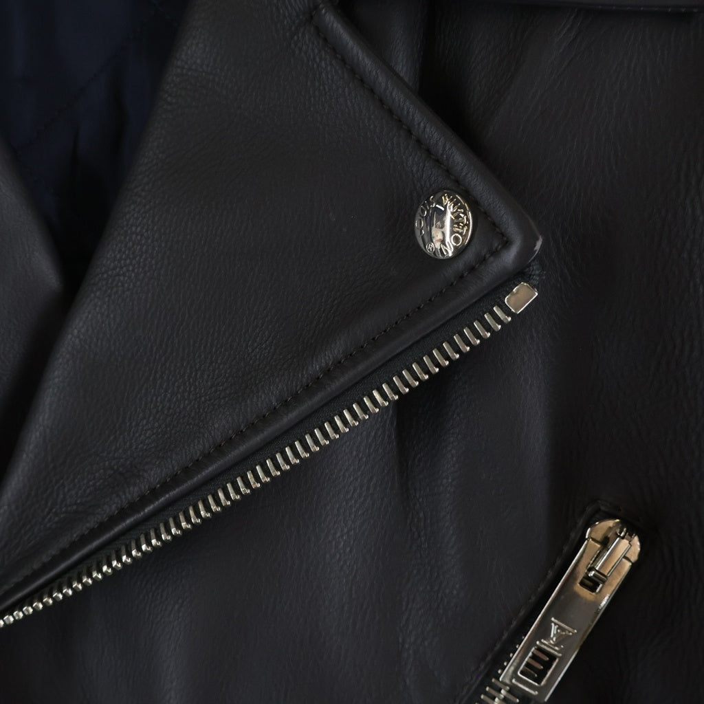 LOUIS VUITTON(ルイヴィトン) ダブルライダースレザージャケット ダークブラウン RM141Q H5IL08KLU