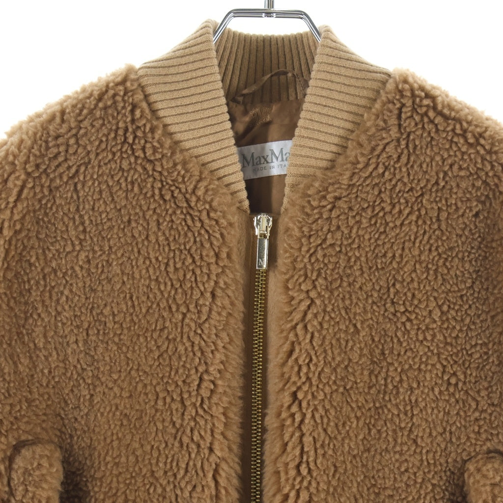 Max Mara(マックスマーラ) テディベア ケープ コート アウター ポンチョ ジップアップ ブラウン レディース 473605236