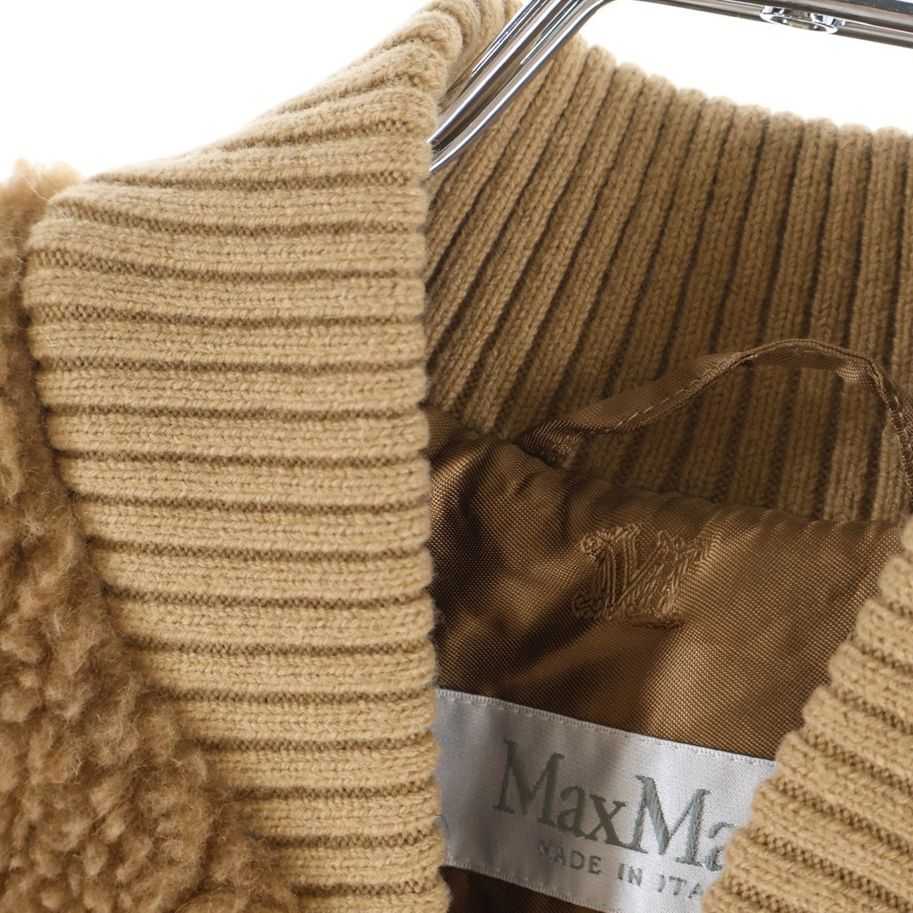 Max Mara(マックスマーラ) テディベア ケープ コート アウター ポンチョ ジップアップ ブラウン レディース 473605236