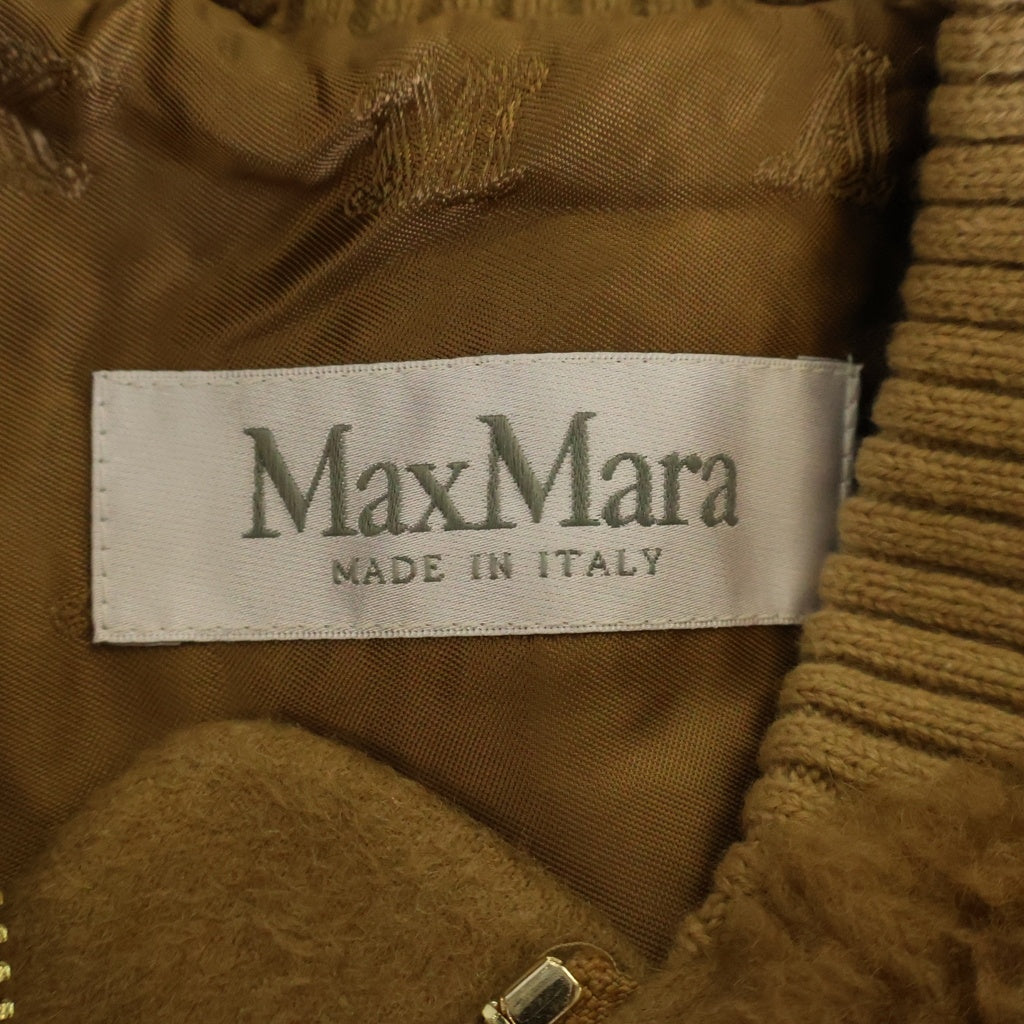 Max Mara(マックスマーラ) テディベア ケープ コート アウター ポンチョ ジップアップ ブラウン レディース 473605236