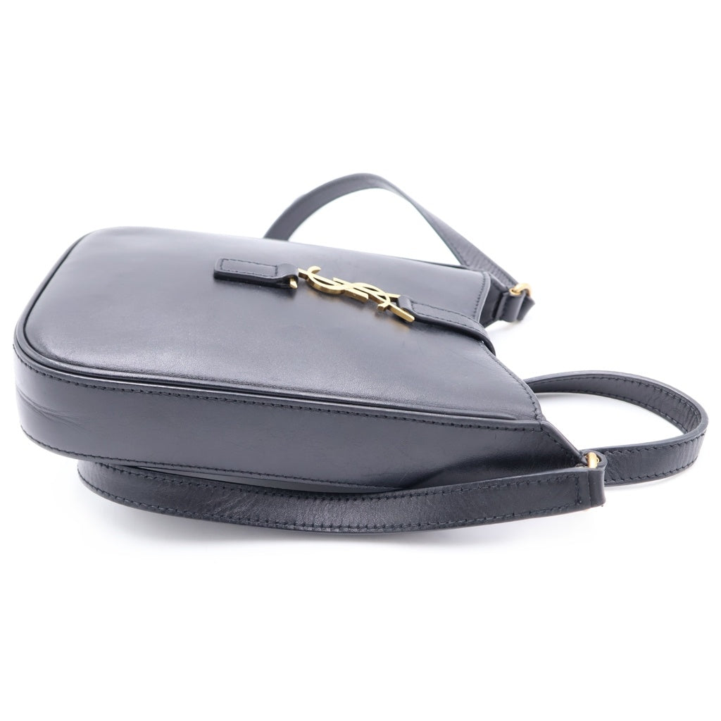 SAINT LAURENT PARIS(サンローランパリ) LE5A7 ミニバーティカル ショルダーバッグ フォンショルダー ブラック レザー ゴールド金具 レディース