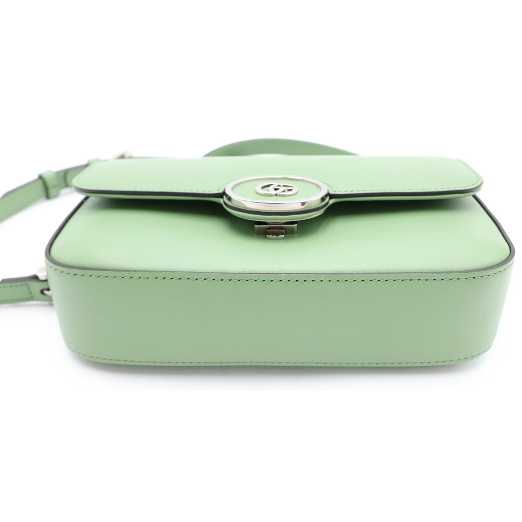 GUCCI(グッチ) プチGG レザー 2WAY ショルダーバッグ ハンドバッグ グリーン 739722 レディース