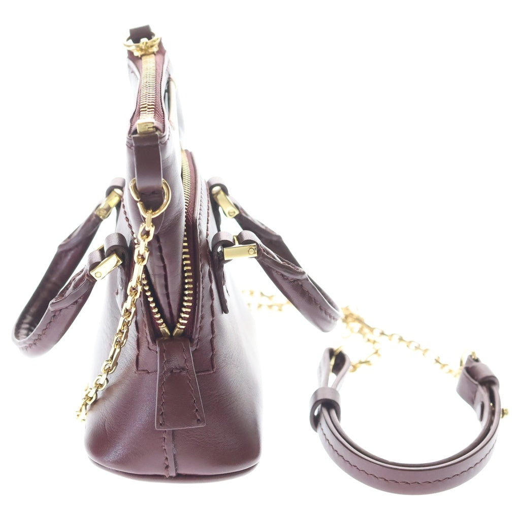 Maison Martin Margiela(メゾンマルタンマルジェラ) 5AC ショルダーバッグ ミニバッグ チェーンバッグ ボルドー レザー SB3WG0025 ゴールド金具 レディース
