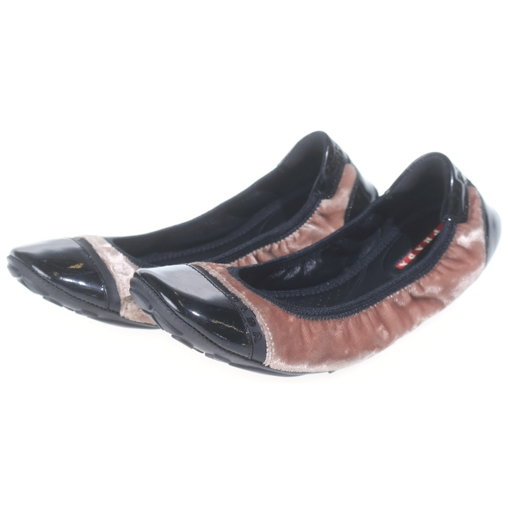 PRADA SPORT(プラダ スポーツ) バレエシューズ フラットシューズ ベロア ピンク #35 レディース