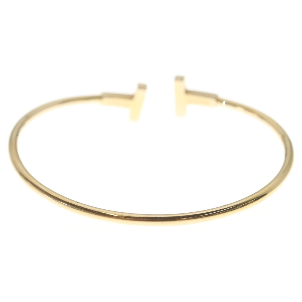 TIFFANY & Co.(ティファニー) Tワイヤー Au750 K18YG ブレスレット バングル ホワイトシェル イエローゴールド レディース