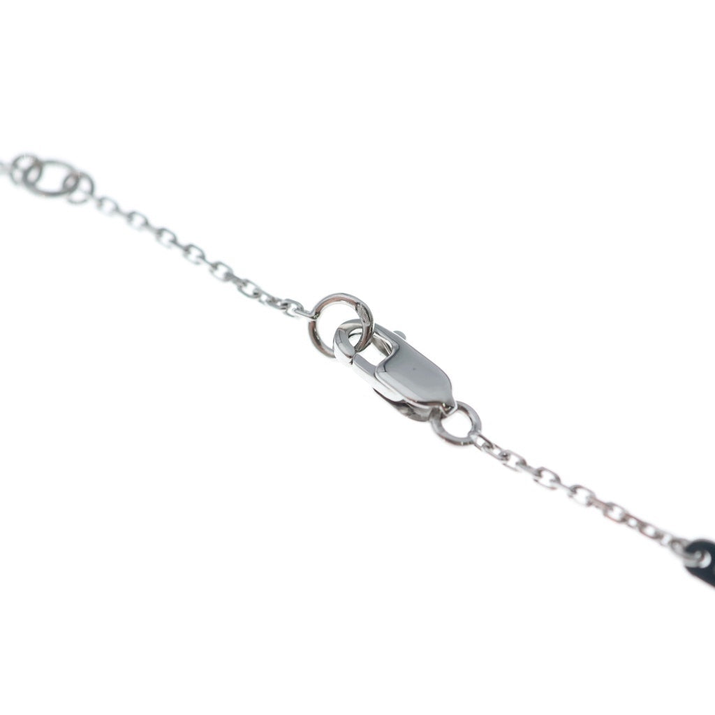 Van Cleef & Arpels(ヴァンクリーフアンドアーペル) アルハンブラ パピヨン ネックレス ターコイズ ペンダント チェーン ホワイトゴールド×ブルー 750WG レディース