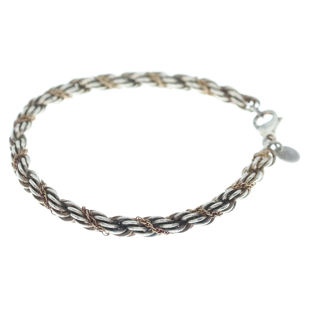 TIFFANY & Co.(ティファニー) ツイストチェーン ブレスレット シルバー×イエローゴールド SV925/14K レディース
