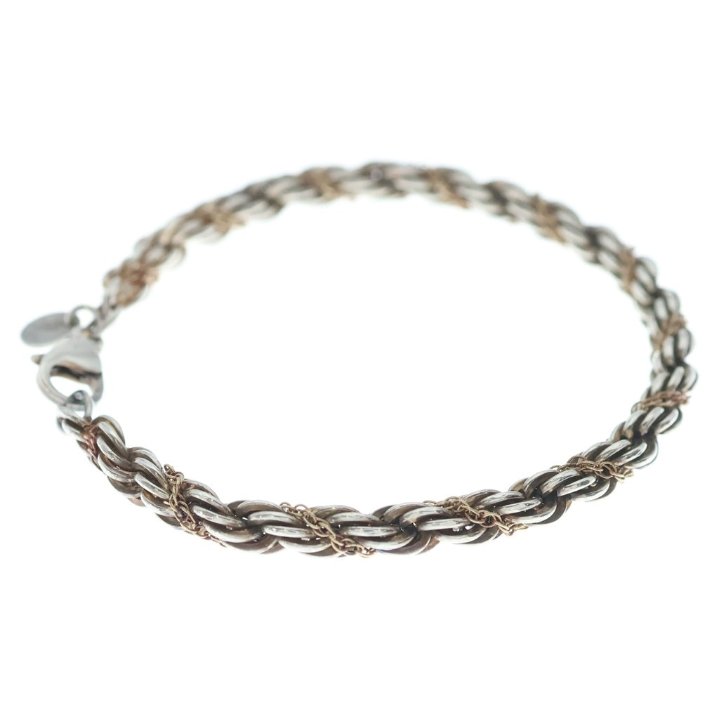 TIFFANY & Co.(ティファニー) ツイストチェーン ブレスレット シルバー×イエローゴールド SV925/14K レディース