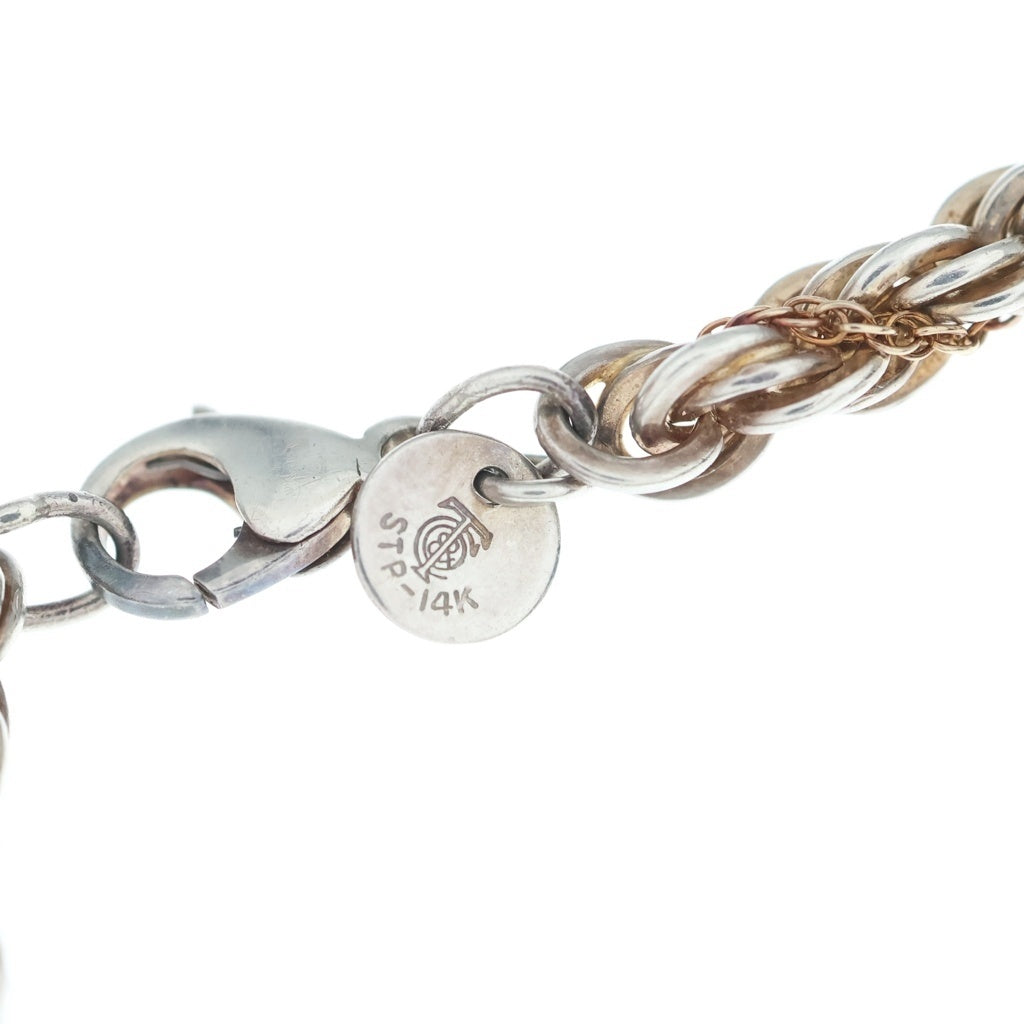 TIFFANY & Co.(ティファニー) ツイストチェーン ブレスレット シルバー×イエローゴールド SV925/14K レディース