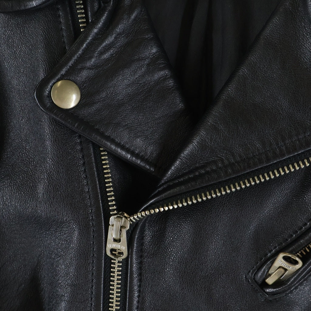 beautiful people(ビューティフルピープル) vintage leather riders jacket ヴィンテージ ラムスキン レザー ライダース ジャケット ブラック 1000402411 レディース