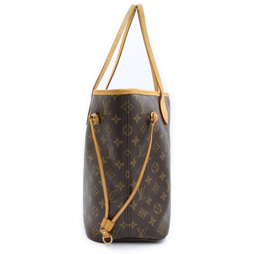 LOUIS VUITTON(ルイヴィトン) モノグラム ネヴァーフルMM 旧型 トートバッグ ハンドバッグ ブラウン レザー×PVC M40156 ゴールド金具 レディース