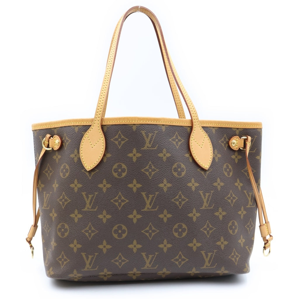 LOUIS VUITTON(ルイヴィトン) モノグラム ネヴァーフルPM トートバッグ ハンドバッグ ブラウン レザー×PVC M40155 ゴールド金具 レディース